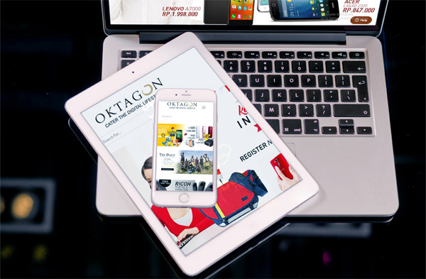 Our client's e-commerce, Oktagon is the example of a responsive website
